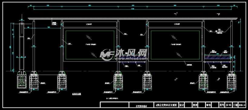 公交车站台图纸