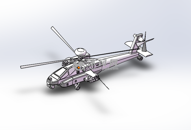 直升机 三维 - 航空航天图纸 - 沐风网