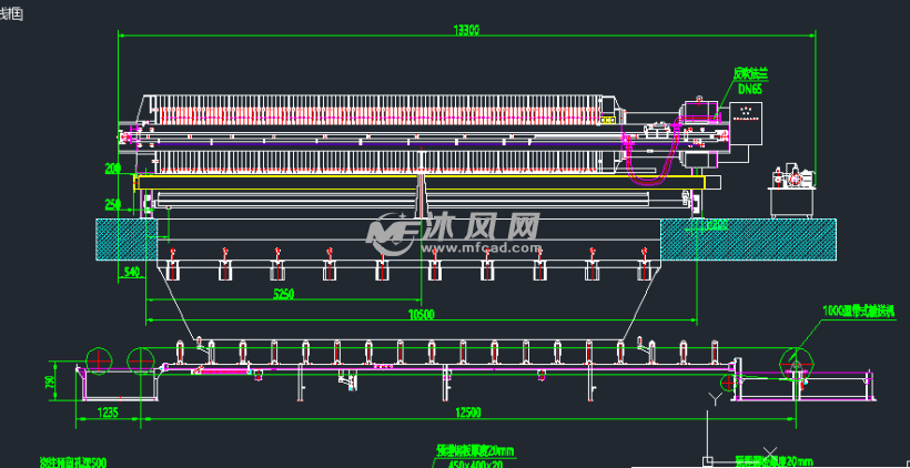 400m2板框压滤机的安装图