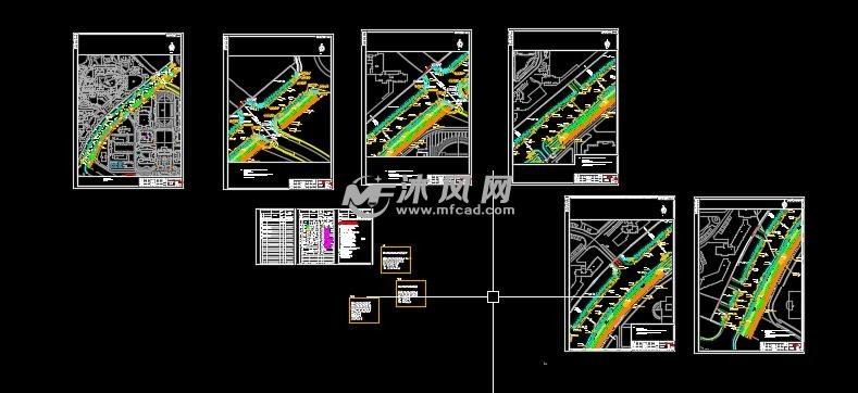 八号道路分块绿化种植平面图