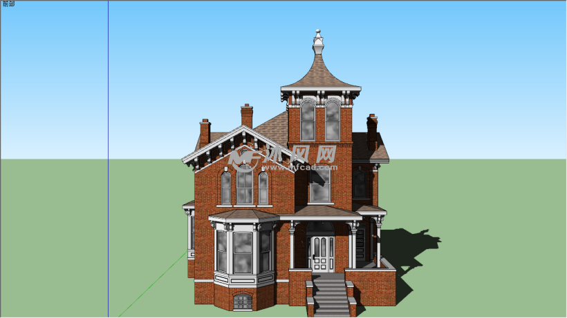 英式风格住宅的三维模型