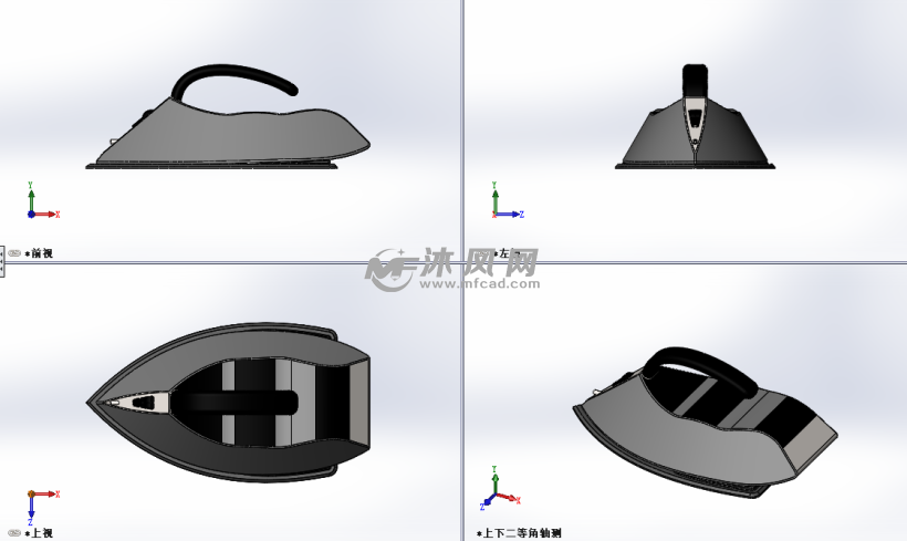 电熨斗 设计模型三视图