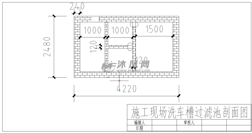 施工现场洗车槽图纸