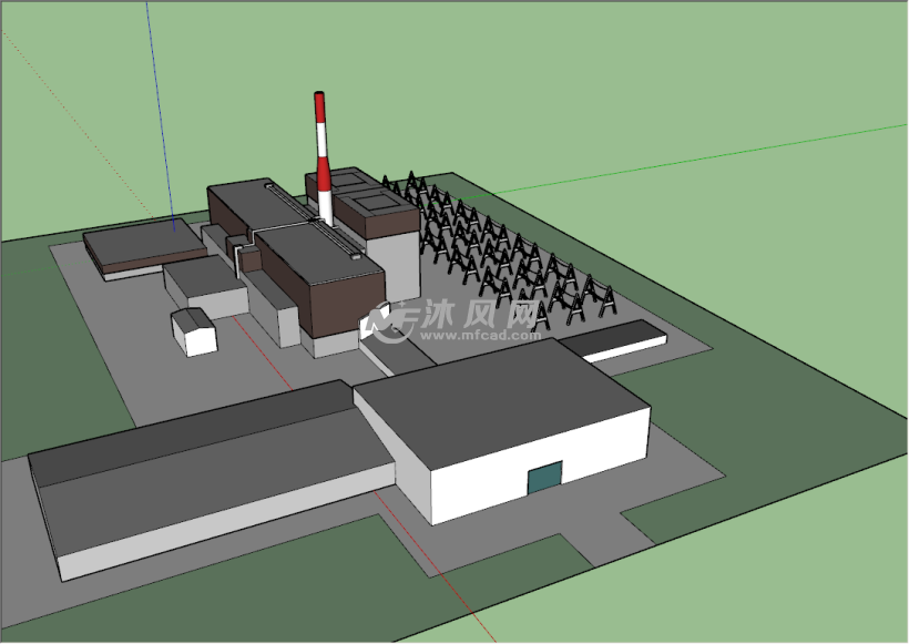 小型核电站规划模型 - 建筑模型图纸 - 沐风网