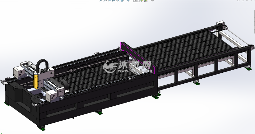 3015爬坡交换激光切割机 - 机械加工图纸 - 沐风网