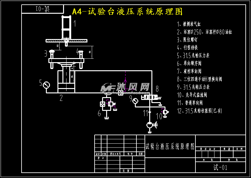 a4-试验台液压系统原理图