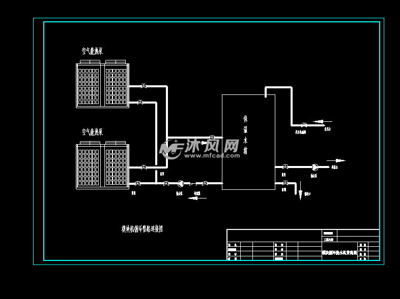 空气能热泵主机模块机组工程图