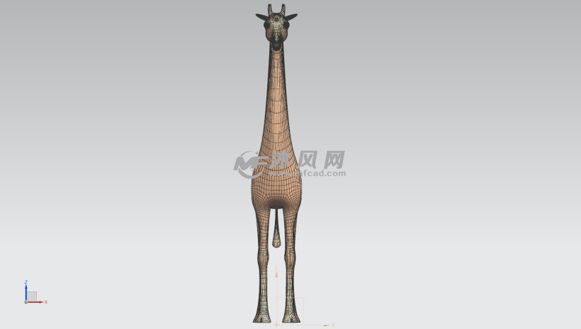 一只长颈鹿模型