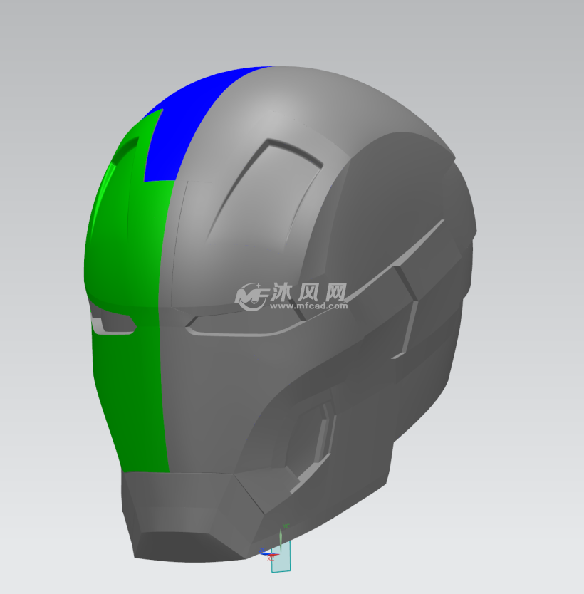 钢铁侠面具设计 - 玩具公仔图纸 - 沐风网