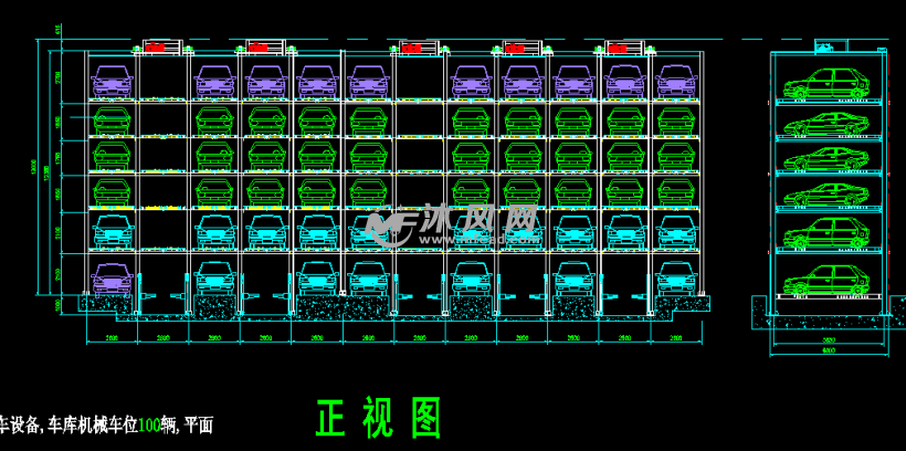 六层梳齿式立体车库