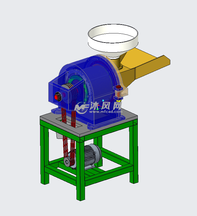 饲料粉碎机三维设计