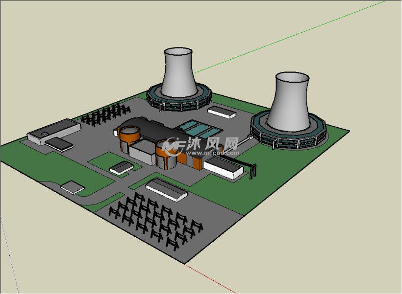 北区莱伯妮核电站规划模型 - 建筑模型图纸 - 沐风网