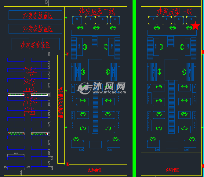 某沙发座椅工厂布局图