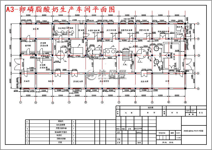 a3-卵磷脂酸奶生产车间平面图