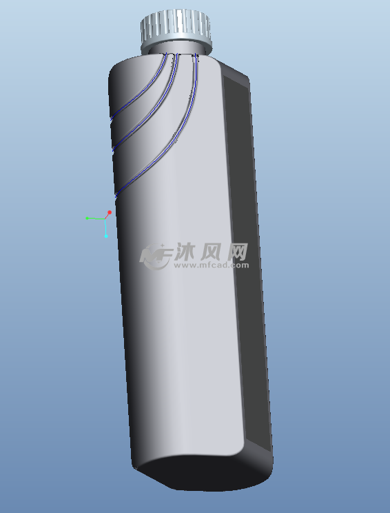 矿泉水瓶模型图纸