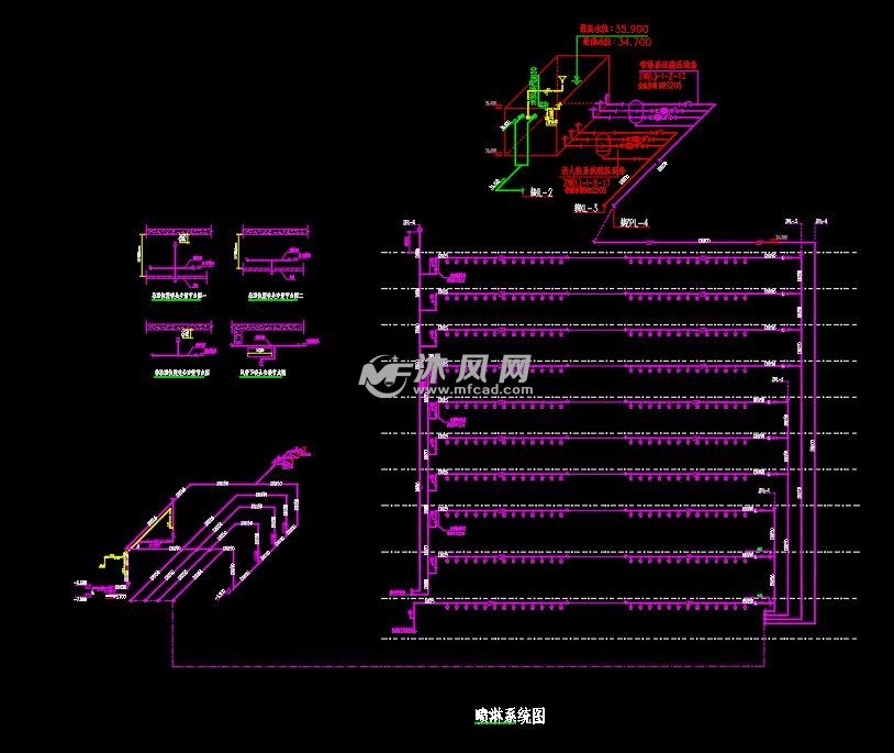 酒店给排水cad系统施工图