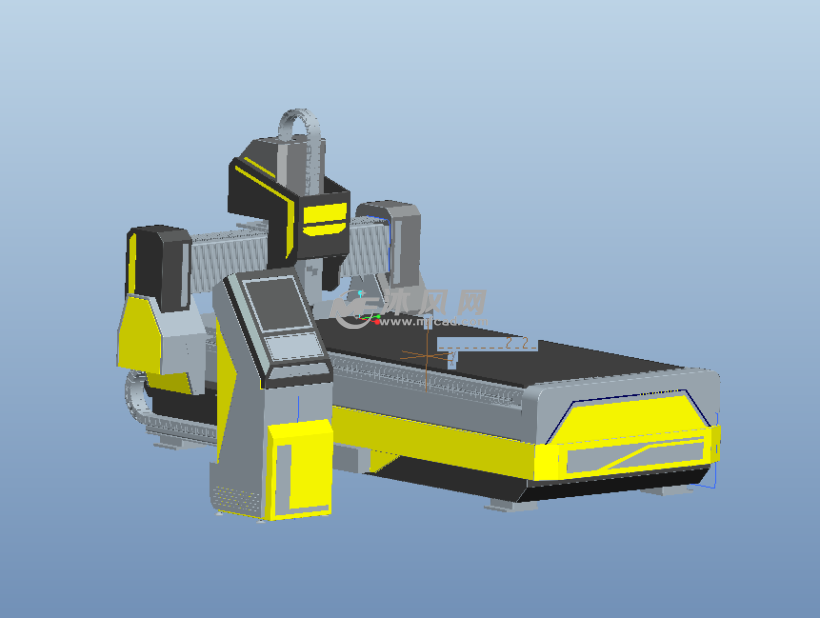 激光雕刻机三维模型图 - 机械加工图纸 - 沐风网