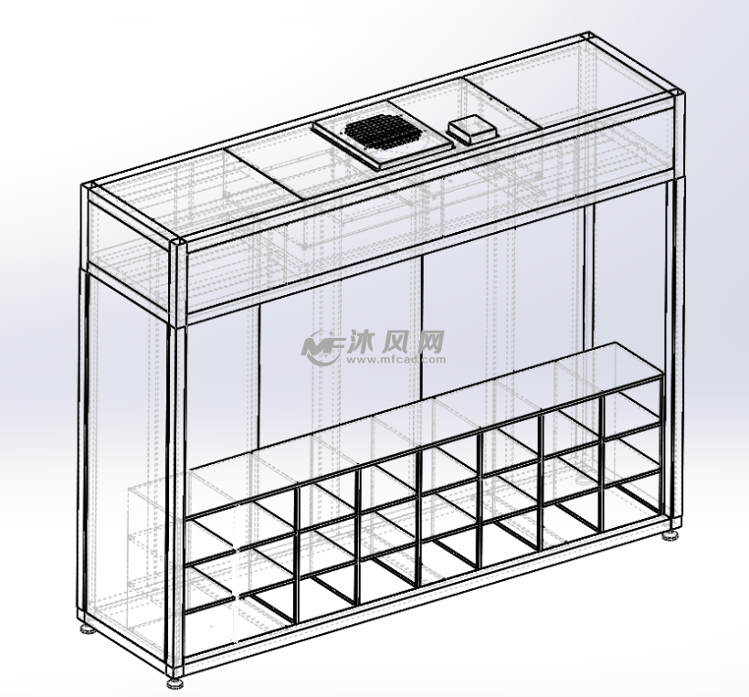 5米无尘衣柜透视图