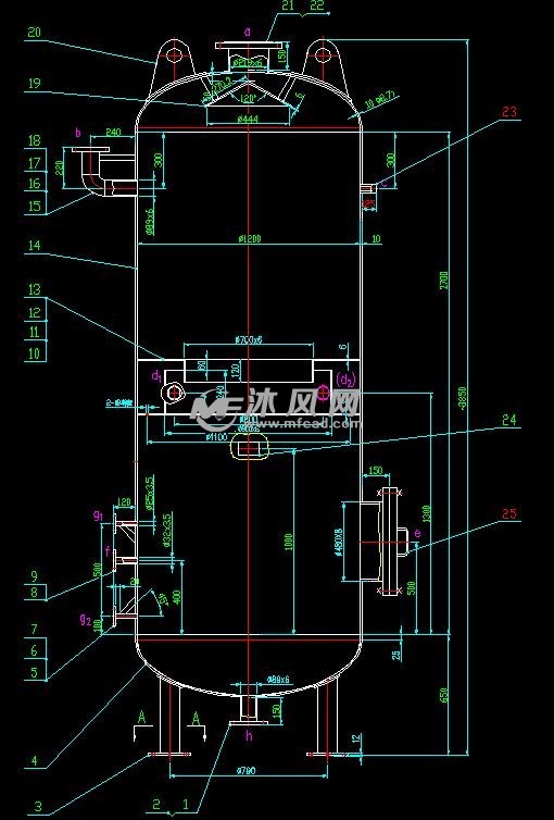 dn1200连续排污扩容器