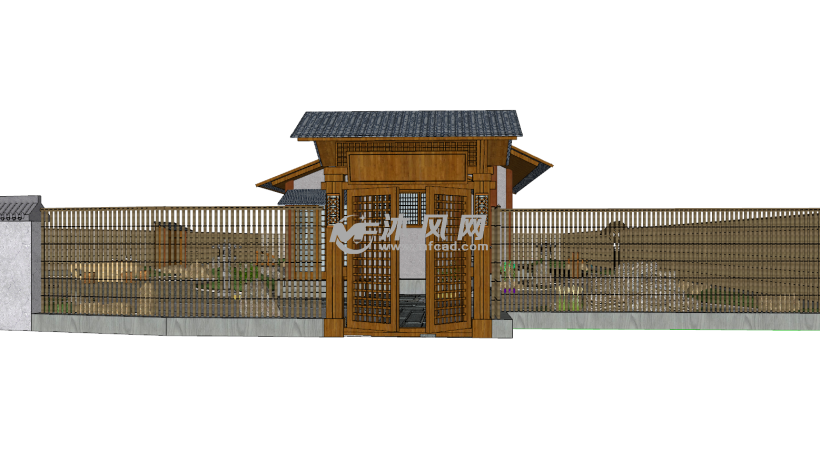 日式庭院模型