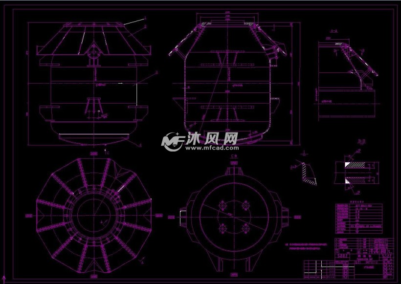 60吨转炉炉体cad图纸