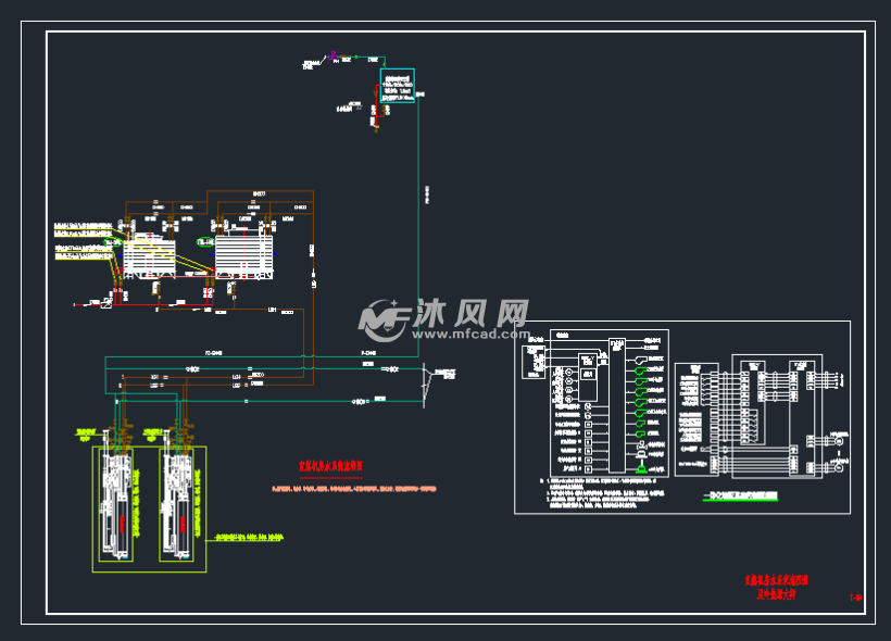 直燃机房水系统流程图