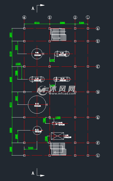 甲醇合成工段车间平/立面布置图