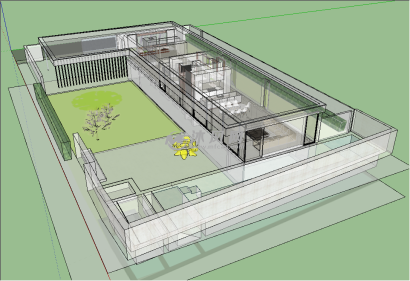 白色时尚现代住宅建筑模型 - 建筑模型图纸 - 沐风网