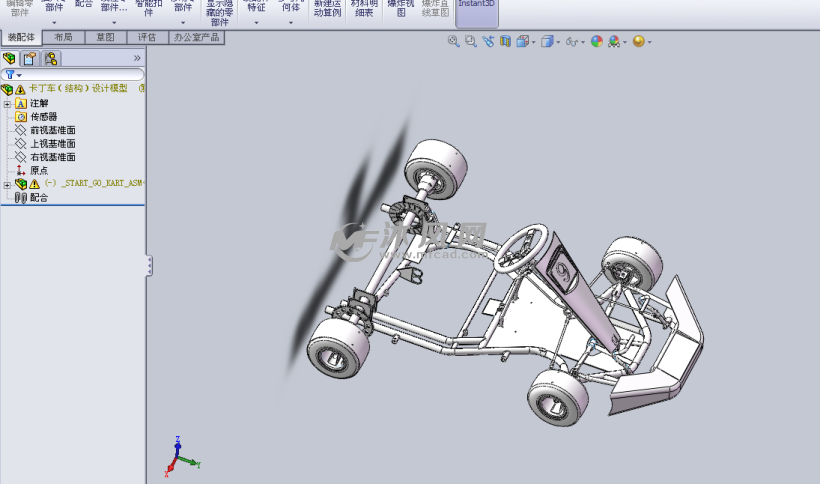 卡丁车(结构)设计模型 - 玩具公仔图纸 - 沐风网