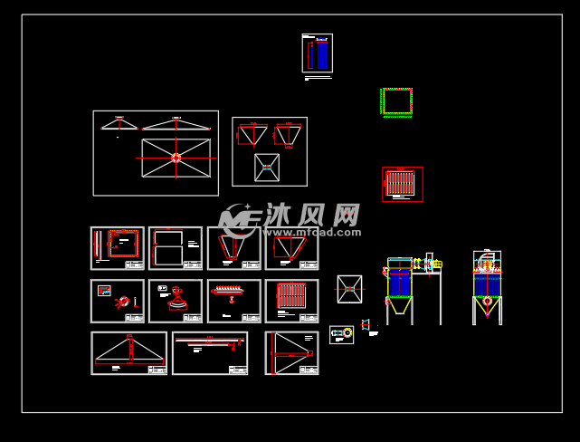 塑烧板除尘器 通用设备图纸 沐风网