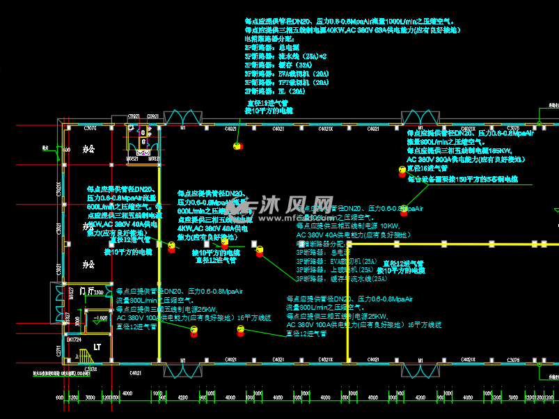 光伏组件150mw生产空调及水电气布局