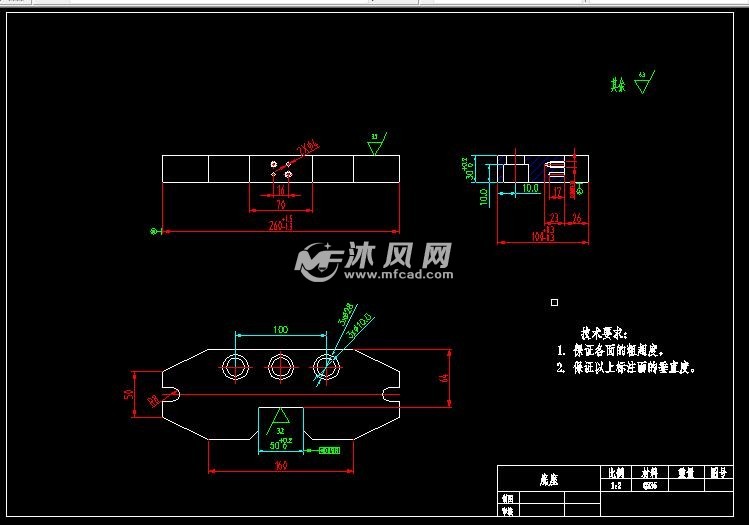 液压泵体座装配图