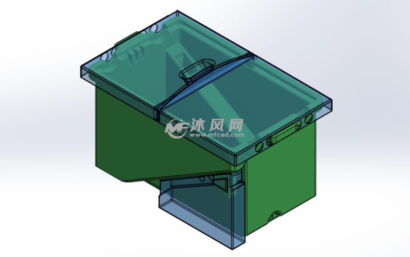 带盖塑料盒设计模型