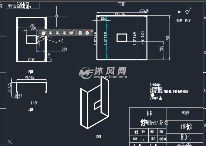 消防栓箱详细图 - 日常用品图纸 - 沐风网