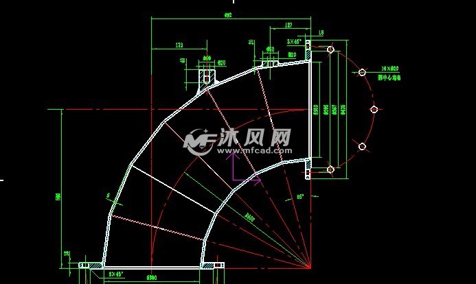 混流水轮机 尾水弯管