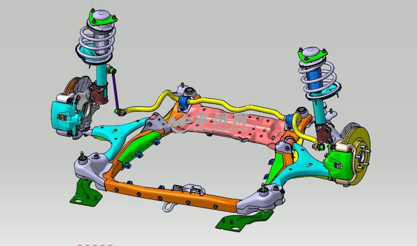 轿车底盘前悬架结构设计模型