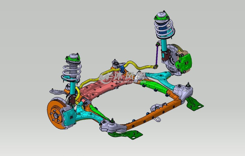 轿车底盘前悬架结构设计模型