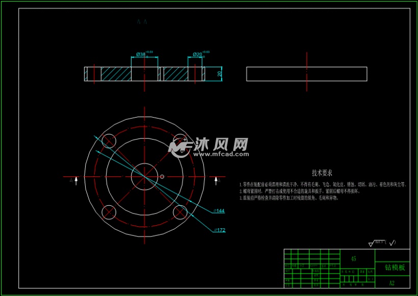 透气盖专用钻孔夹具设计 - 零部件模型图纸 - 沐风网