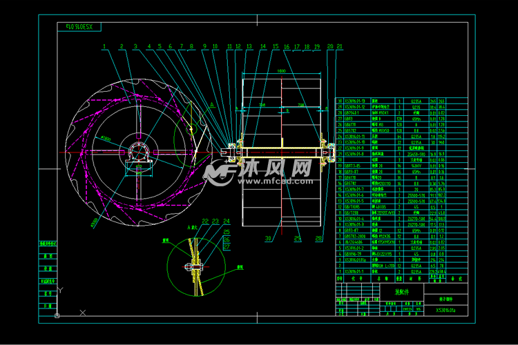 xs3016轮式洗砂机cad图 - 工程机械/建筑机械图纸