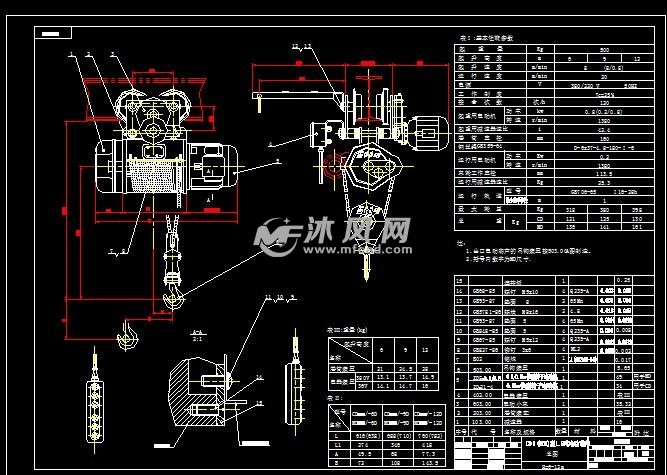 5吨电动葫芦结构总图(共87张)