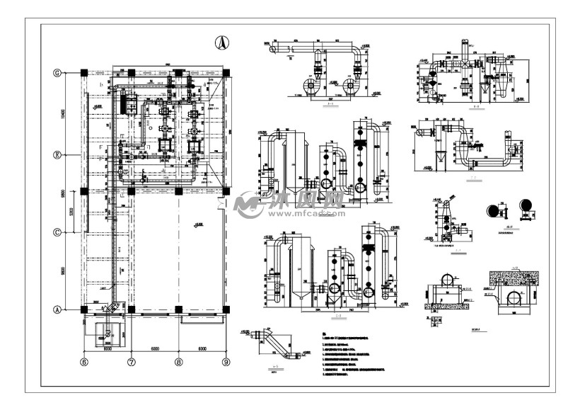 烟气处理系统管道施工图1