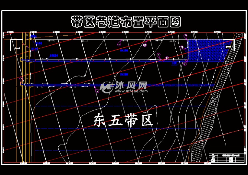 带区巷道布置平面图