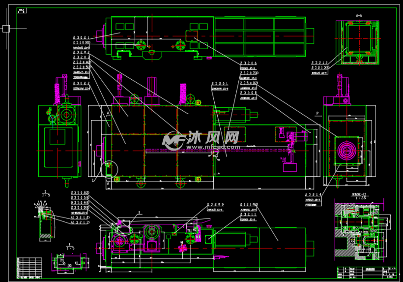 超重型数控落地铣镗床主传动图 - 机械加工图纸