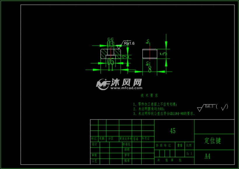 定向键