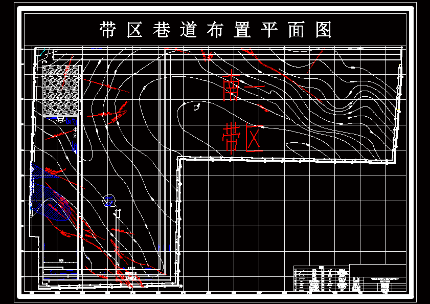 带区巷道布置平面图