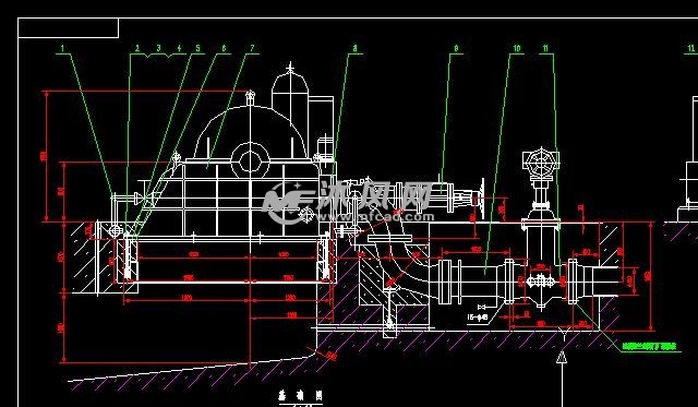 电站水轮机安装结构图