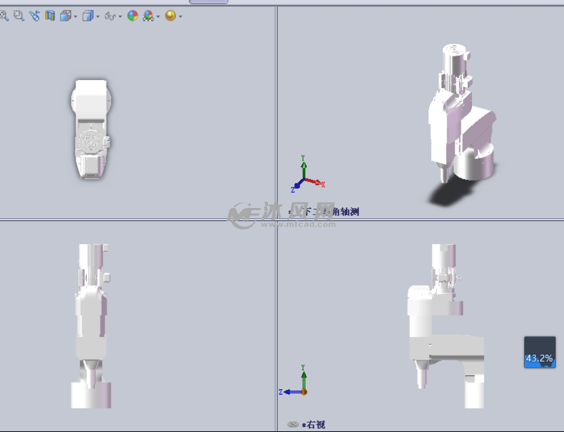焊接机器人(工业)设计模型三视图