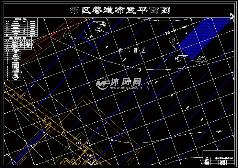 带区巷道布置平面图