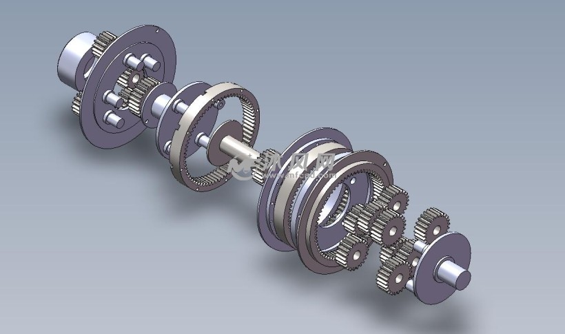 行星齿轮变速器三维