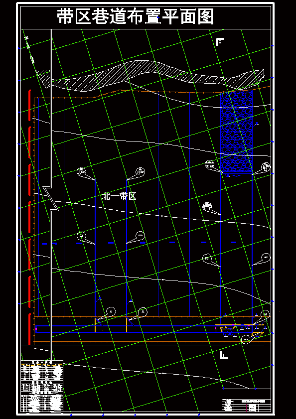 带区巷道布置平面图